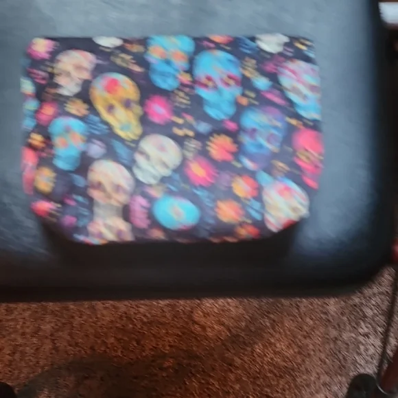 Bundle Of Floral Skull Canvas Tote, Mug, Small Skull Candy Tote Bag, Makeup Bag - Picture 10 of 10